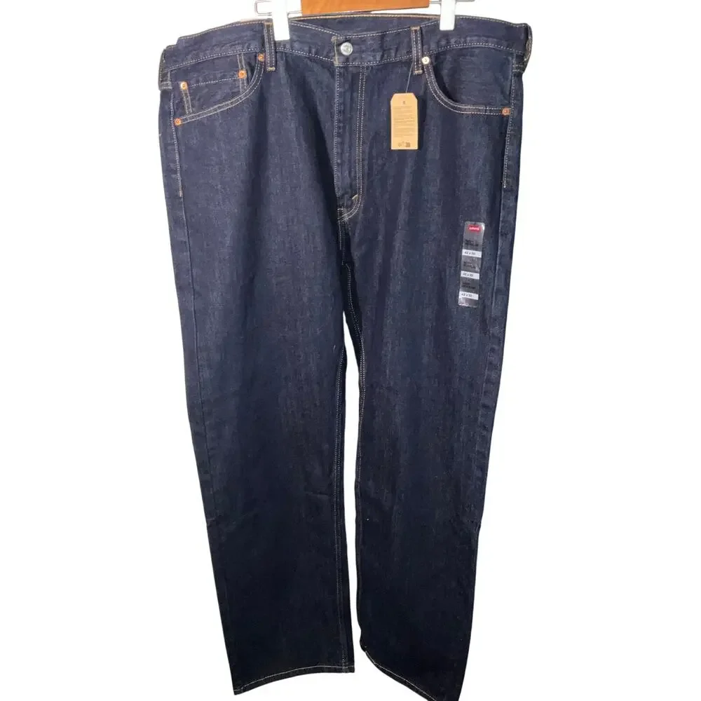 Levis 505 Jeans Rigid Denim Regular Straight Size 42x32 NWT